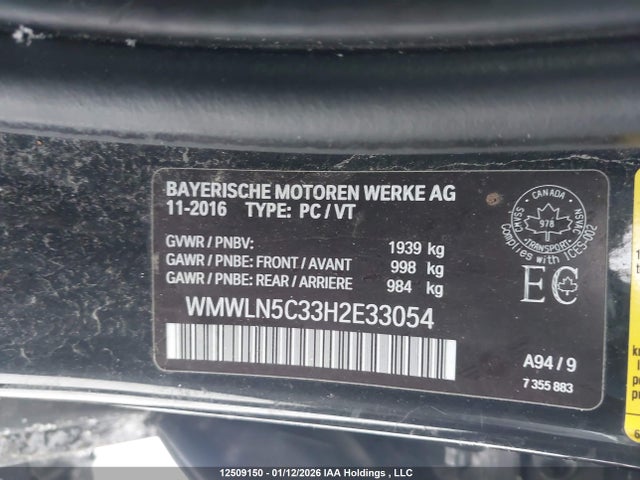 Mini COOPER CLUBMAN 2017 WMWLN5C33H2E33054 Image 9