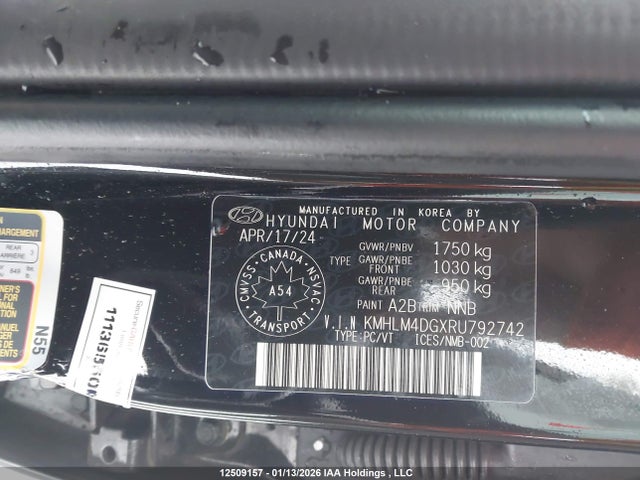 KMHLM4DGXRU792742 Hyundai Elantra Essential