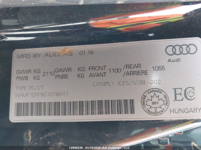 WAUF1GFF9G1078547 Audi S3 Prestige
