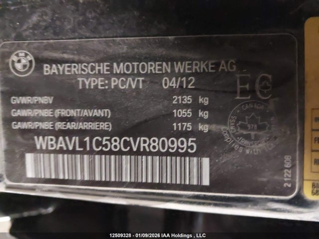 Aukcja sprzedaży 2012 Bmw X1 Xdrive28i, vin: WBAVL1C58CVR80995, numer aukcji: 12509328