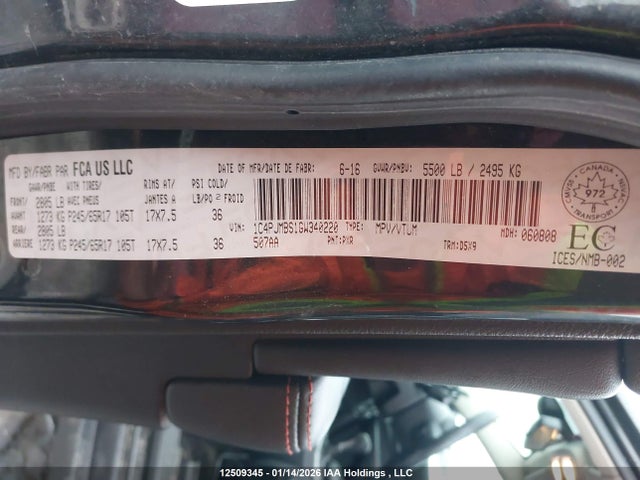 1C4PJMBS1GW340220 Jeep Cherokee Trailhawk
