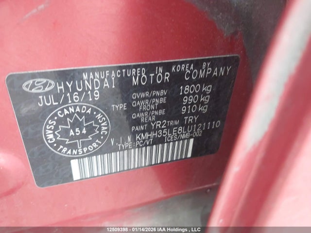 KMHH35LE8LU121110 Hyundai ELANTRA GT
