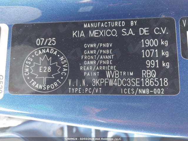 3KPFW4DC3SE186518 KIA K4 Gt-line Turbo/gt-line Turbo Limited