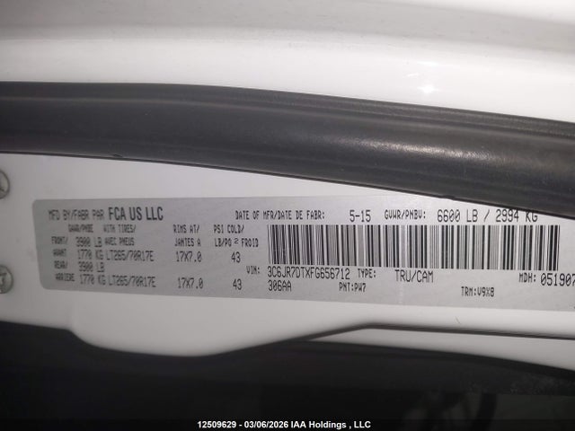 RAM 1500 St 2015 3C6JR7DTXFG656712 Image 9