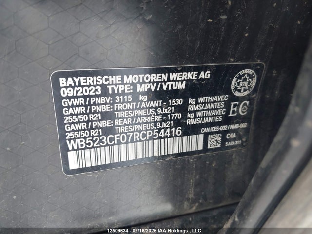 WB523CF07RCP54416 BMW Ix Xdrive50