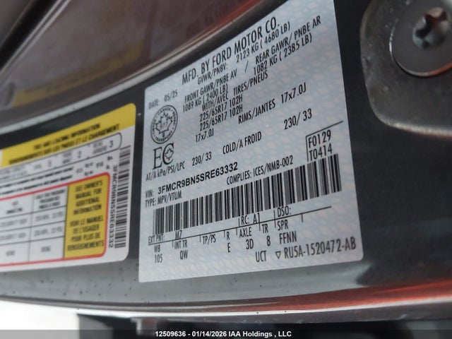 3FMCR9BN5SRE63332 Ford Bronco Sport Big Bend