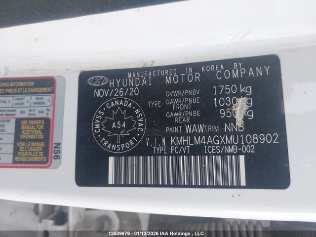 Aukcja sprzedaży 2021 Hyundai Elantra Sel, vin: KMHLM4AGXMU108902, numer aukcji: 12509676