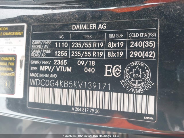 WDC0G4KB5KV139171 Mercedes-Benz Glc 300 4matic