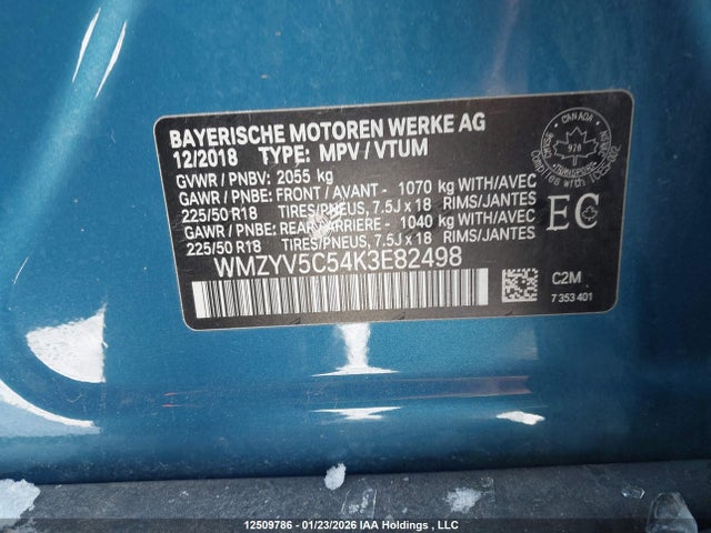 WMZYV5C54K3E82498 Mini Cooper Countryman All4