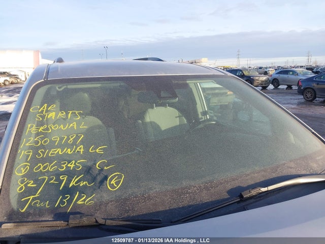 5TDKZ3DC1KS006345 Toyota SIENNA LE