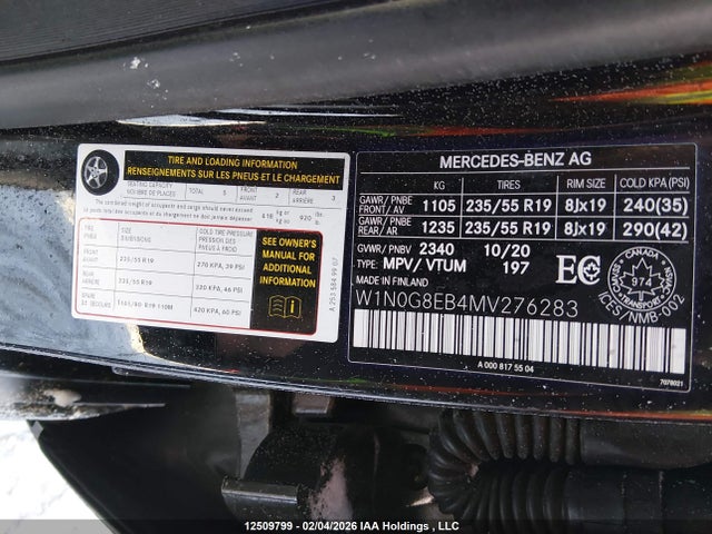 W1N0G8EB4MV276283 Mercedes-Benz Glc 300 4matic