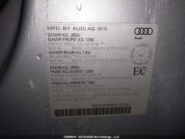 WA1LGCFP8FA122200 Audi Q5 Premium Plus