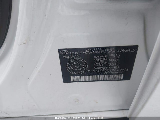 5NPEJ4J22NH138806 Hyundai Sonata Sport 1.6t 4dr