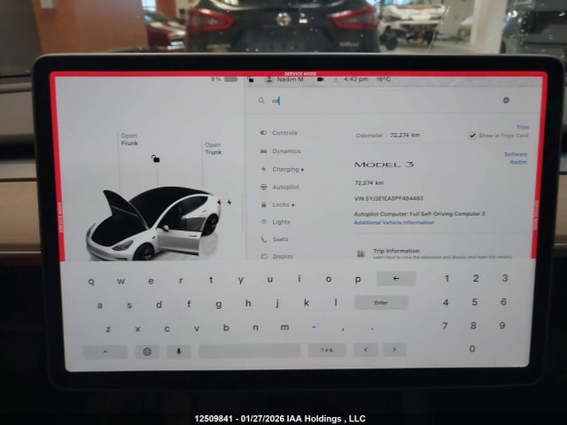 Продажа на аукционе авто 2023 Tesla Model 3, vin: 5YJ3E1EA5PF464483, номер лота: 12509841
