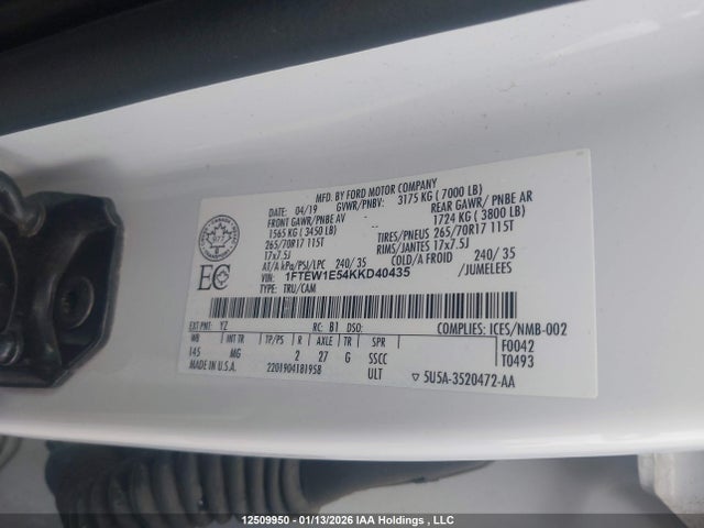 Ford F-150 Xlt 2019 1FTEW1E54KKD40435 Image 9