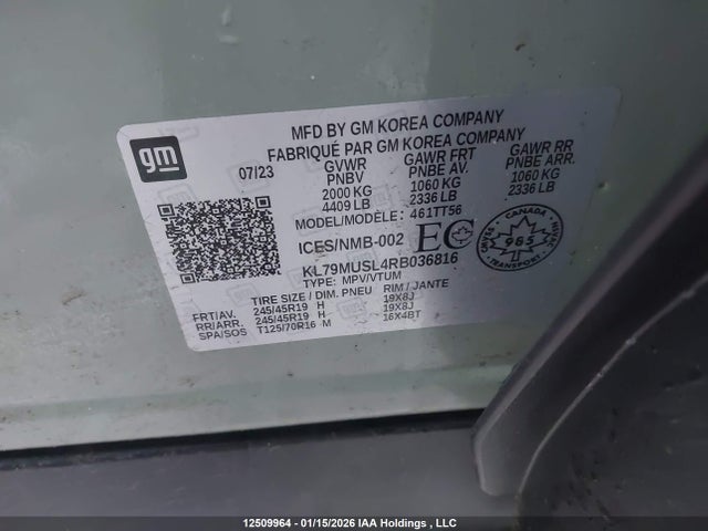 KL79MUSL4RB036816 Chevrolet Trailblazer Rs
