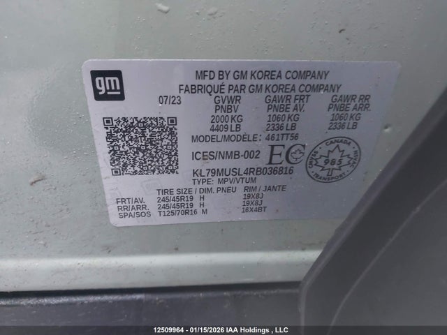 KL79MUSL4RB036816 Chevrolet Trailblazer Rs