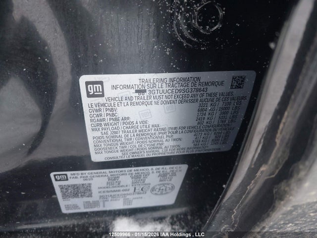 Aukcja sprzedaży 2025 Gmc Sierra K1500 Elevation, vin: 3GTUUCED9SG378643, numer aukcji: 12509966