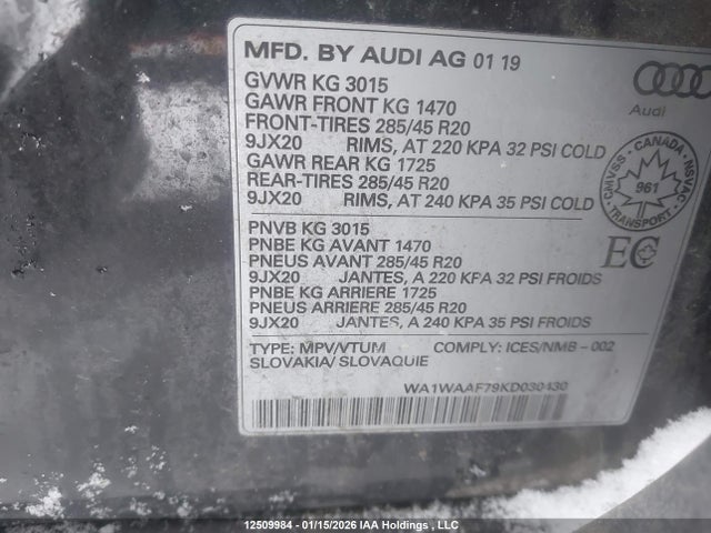 WA1WAAF79KD030430 Audi Q7 55 Technik