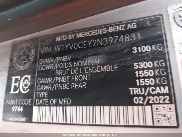 W1YV0CEY2N3974831 Mercedes-Benz Metris