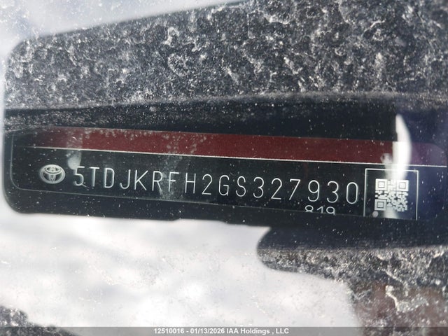 5TDJKRFH2GS327930 Toyota Highlander Xle