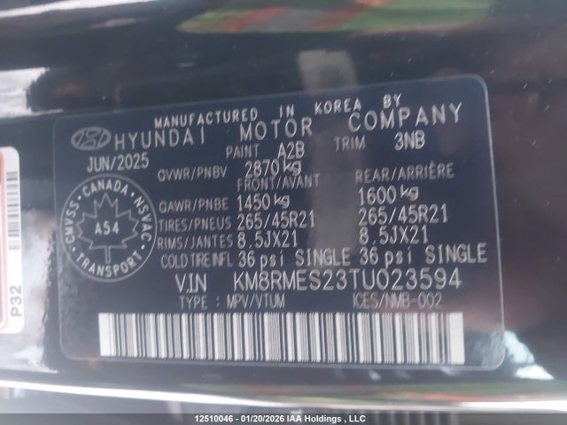 KM8RMES23TU023594 Hyundai Palisade
