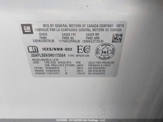 2GKFLSEK0H6173564 GMC Terrain Sle-1