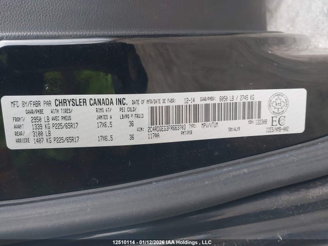 2C4RDGEG3FR663703 Dodge Grand Caravan R/t