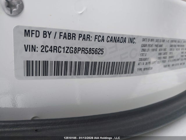 2C4RC1ZG8PR585625 Chrysler Grand Caravan Sxt