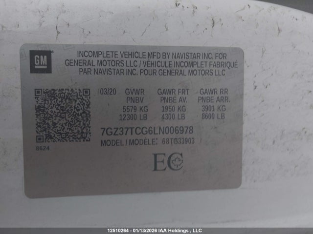 7GZ37TCG6LN006978 GMC Savana Cutaway G3500