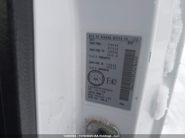 Nissan Nv200 S/sv 2018 3N6CM0KN2JK696653 Image 9