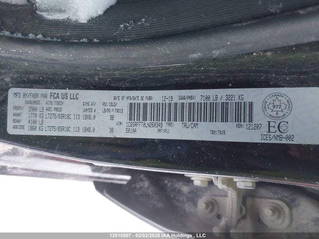 Dodge RAM 1500 2020 1C6SRFFT0LN260349 Image 9