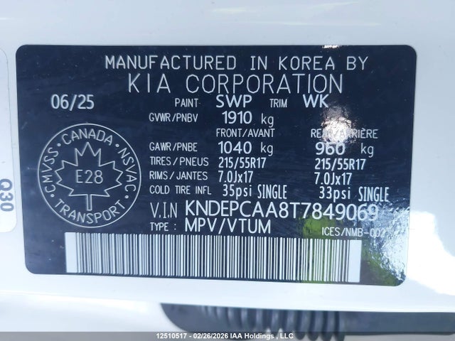 KNDEPCAA8T7849069 KIA Seltos Lx