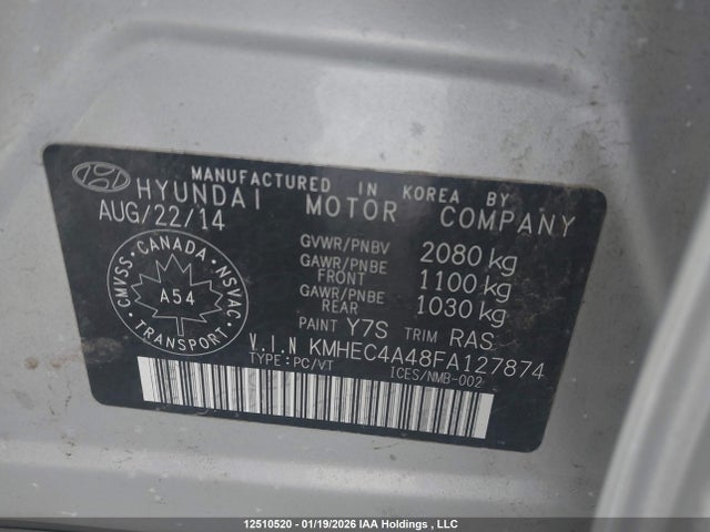 Продаж на аукціоні авто 2015 Hyundai Sonata Hybrid Limited, vin: KMHEC4A48FA127874, номер лоту: 12510520
