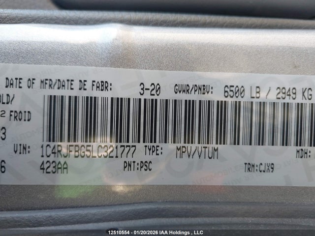 Jeep Grand Cherokee Limited 2020 1C4RJFBG5LC321777 Image 18