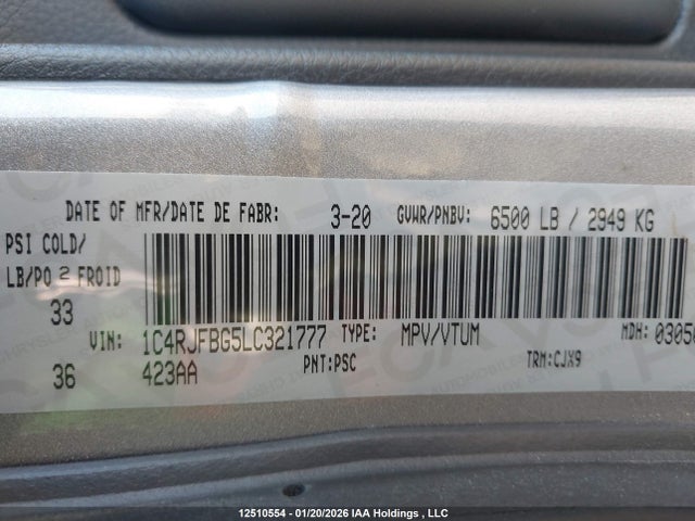 Jeep Grand Cherokee Limited 2020 1C4RJFBG5LC321777 Image 9