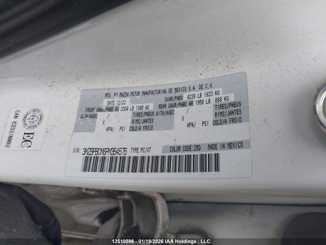 3MZBPBCM8PM354576 Mazda 3 Preferred