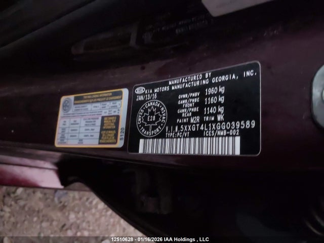 5XXGT4L1XGG039589 KIA Optima Lx Eco Turbo