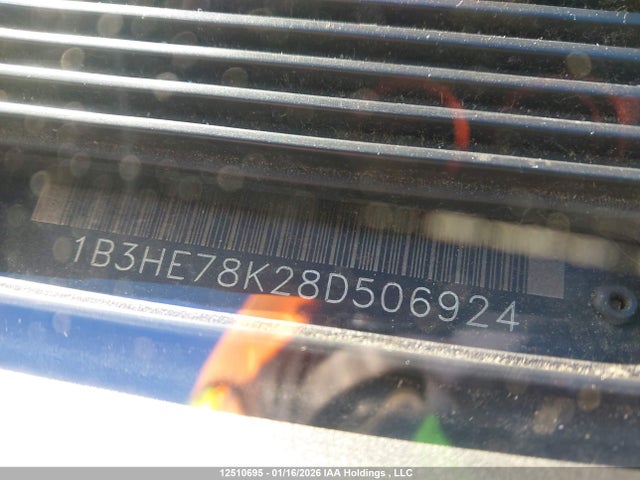 2008 Dodge Caliber R/t მანქანა იყიდება აუქციონზე, vin: 1B3HE78K28D506924, აუქციონის ნომერი: 12510695