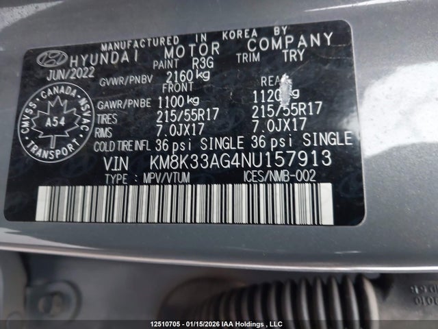 KM8K33AG4NU157913 Hyundai Kona Electric Ultimate