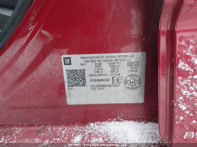 1G1JD6SB2H4171517 Chevrolet SONIC LT