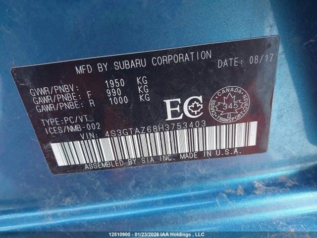 4S3GTAZ68H3753403 Subaru Impreza Sport-tech
