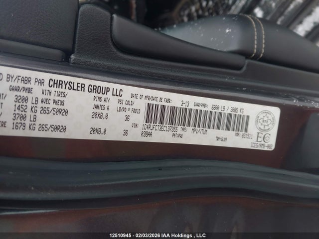 1C4RJFCT3EC137355 Jeep Grand Cherokee Overland