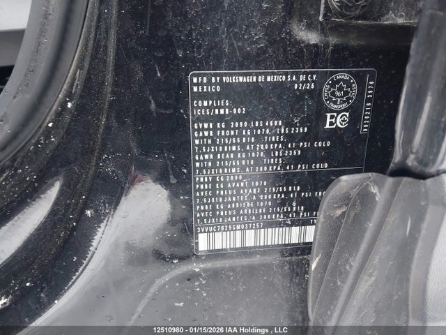 3VVUC7B29SM037257 Volkswagen TAOS SE