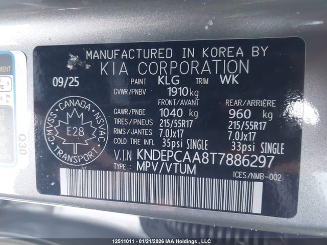 KNDEPCAA8T7886297 KIA Seltos Lx