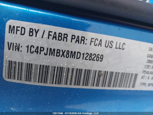 1C4PJMBX8MD128269 Jeep Cherokee Trailhawk
