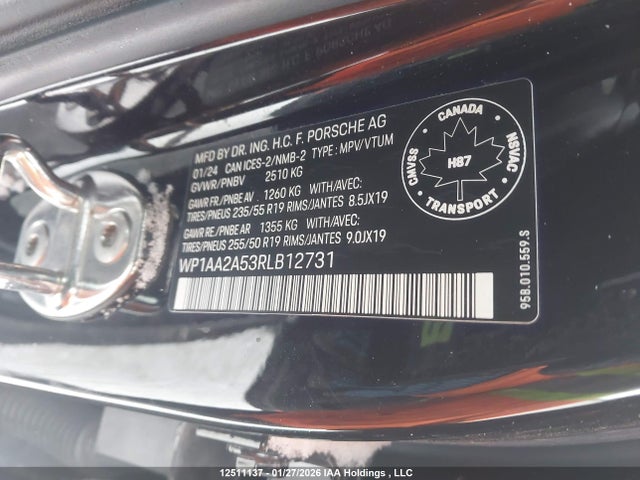 Porsche Macan 2024 WP1AA2A53RLB12731 Image 9
