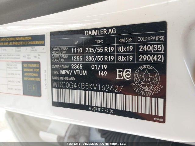 WDC0G4KB5KV162627 Mercedes-Benz Glc 300 4matic