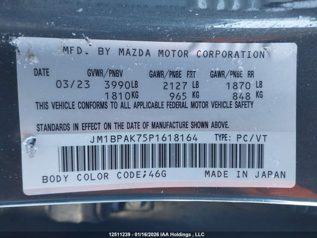 JM1BPAK75P1618164 Mazda 3 SELECT