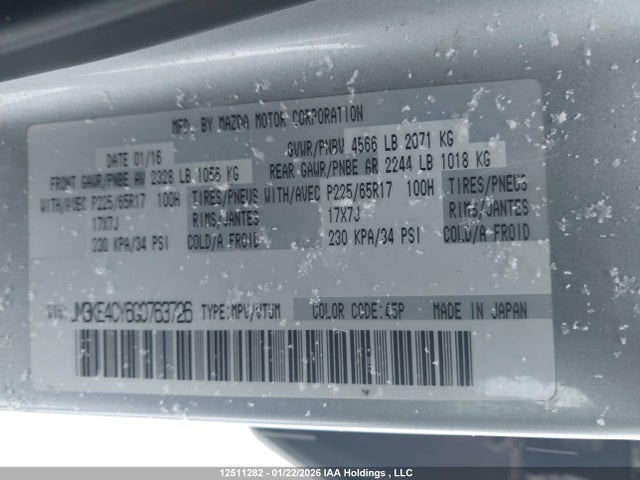 JM3KE4CY6G0763726 Mazda Cx-5 Touring